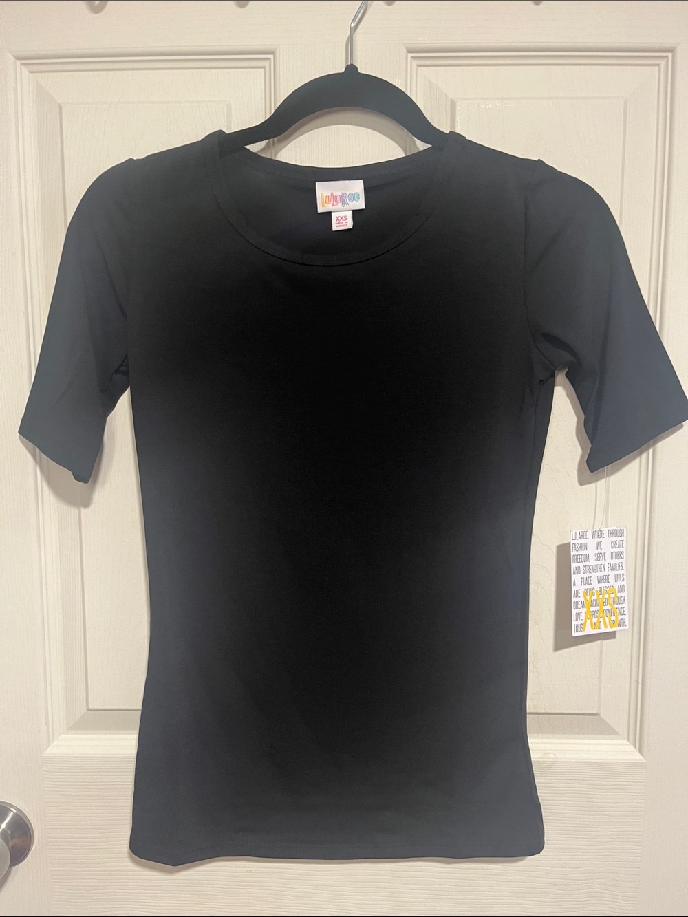 LuLaRoe Black Short Sleeve Crewneck Tee